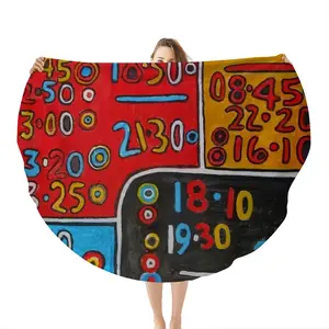 Chart Flannel Blanket (Round)