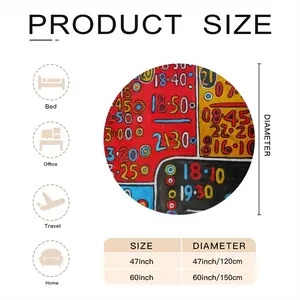 Chart Flannel Blanket (Round)