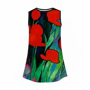 Red Tulips Children's Sleeveless Dress