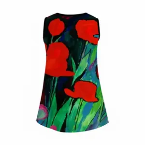 Red Tulips Children's Sleeveless Dress