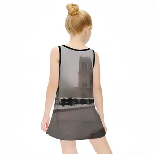 Notre Dame Of Paris From Quai St Michel Children's Sleeveless Dress