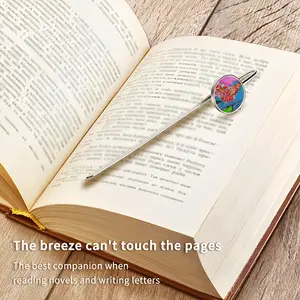 Girl With Tulips Metal Bookmark