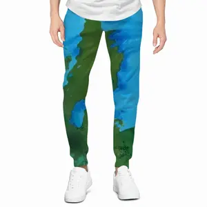 Men Green Figures Mysteries Sweatpants