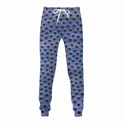 Men Holes Purple Blue Sweatpants