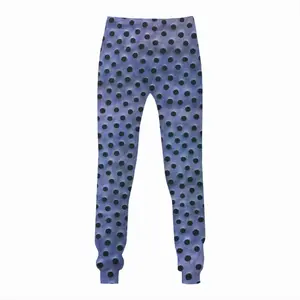 Men Holes Purple Blue Sweatpants