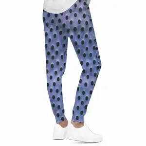 Men Holes Purple Blue Sweatpants