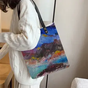 Mixing Skies Leather Shoulder Bag