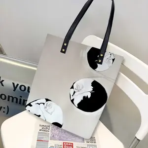 Cats Cosmos Leather Shoulder Bag