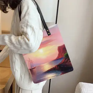 Red Sea Sunset Leather Shoulder Bag