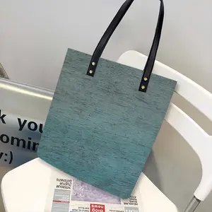 Hazy Shades Of Blue Leather Shoulder Bag