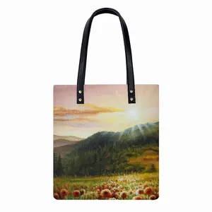 Field Of Poppies Leather Shoulder Bag