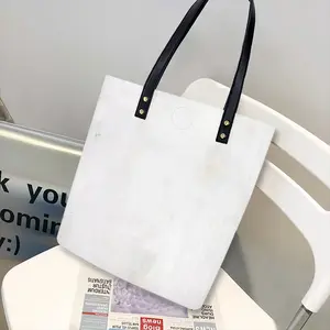 White Lines Leather Shoulder Bag