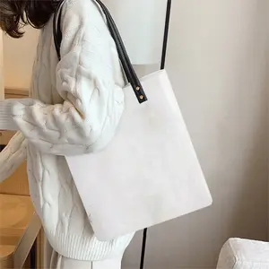 White Lines Leather Shoulder Bag