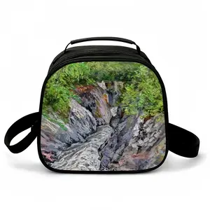 Oil Landscape Rocky Gorge With Rough River Portable Meal Package