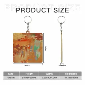 Palm Crest MDF Square Keychain