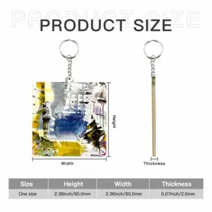 At The Pier MDF Square Keychain