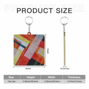 500,000 Euro Post MDF Square Keychain