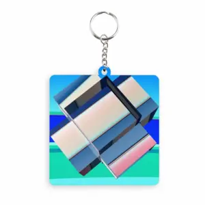 Cerf-Volant (Kite) MDF Square Keychain