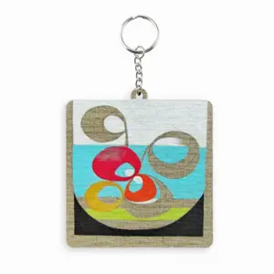 Japanese Garden - A MDF Square Keychain