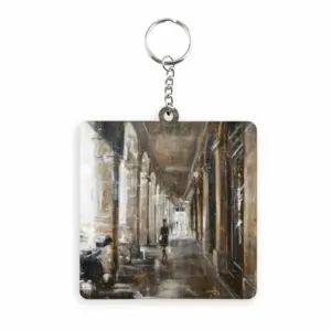 Rue Castiglione MDF Square Keychain