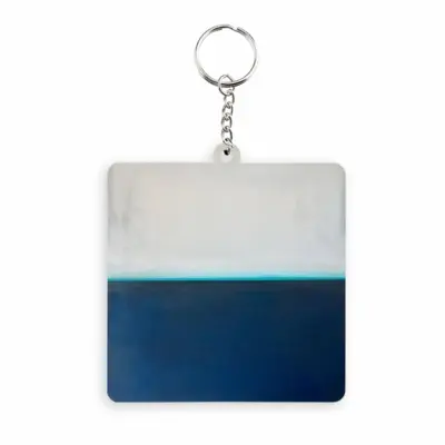 Charcoal White Teal Series 3 MDF Square Keychain