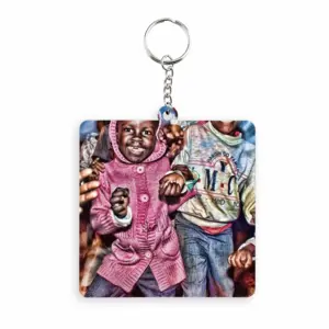 How To Party In Africa #003 MDF Square Keychain