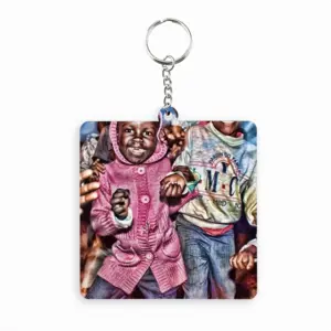 How To Party In Africa #003 MDF Square Keychain