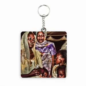 The Nubian Bride 6 MDF Square Keychain