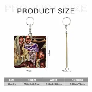 The Nubian Bride 6 MDF Square Keychain