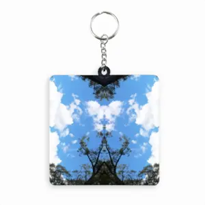 Holy Cloud Smokes MDF Square Keychain