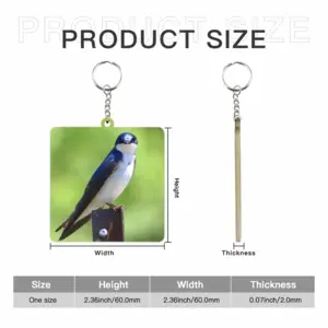 I See You Swallow MDF Square Keychain