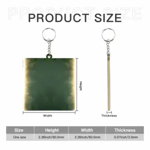 Misty Morning Glory MDF Square Keychain