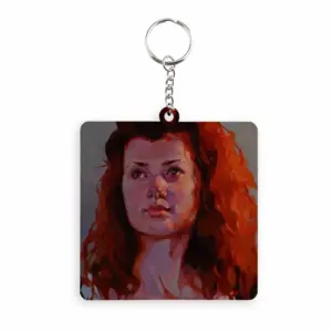 Tanya MDF Square Keychain