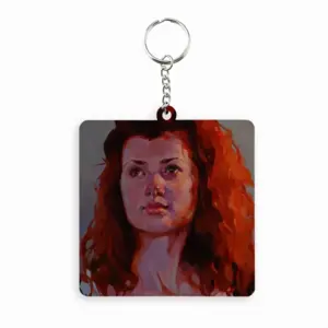 Tanya MDF Square Keychain