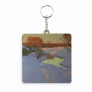 Evening Light MDF Square Keychain