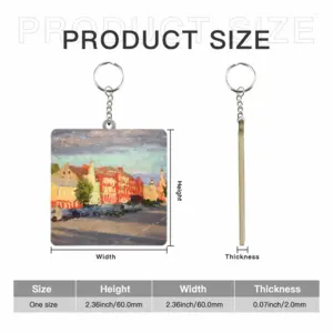 Evening Gumbinnen MDF Square Keychain