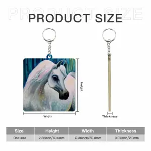 Arabian Horse 24X30 MDF Square Keychain