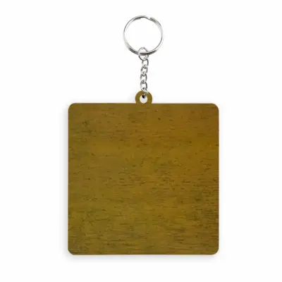 Brushed Medallion MDF Square Keychain