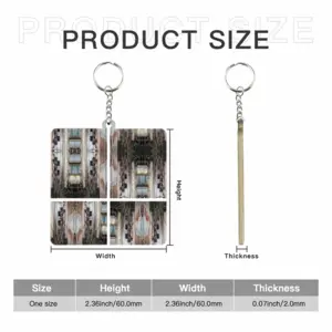 Hebradlike Church MDF Square Keychain