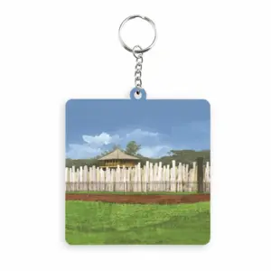 Lonely Structures MDF Square Keychain