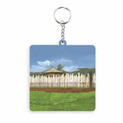 Lonely Structures MDF Square Keychain