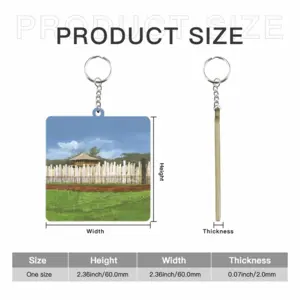 Lonely Structures MDF Square Keychain