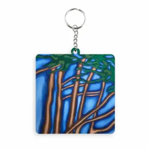 Cypress MDF Square Keychain