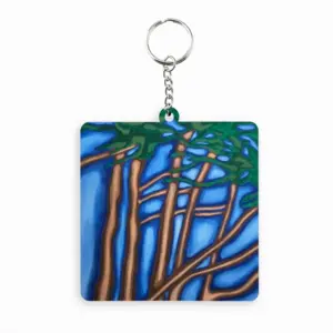 Cypress MDF Square Keychain