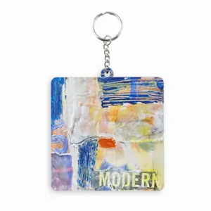 Mixed Media 2 MDF Square Keychain