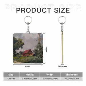 Crane Nest MDF Square Keychain