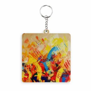 Hot Love (I) MDF Square Keychain