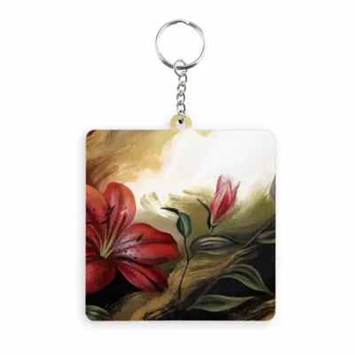 Crimson Fragrance MDF Square Keychain