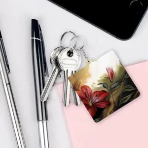 Crimson Fragrance MDF Square Keychain