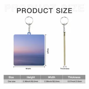 The Sea #076 MDF Square Keychain